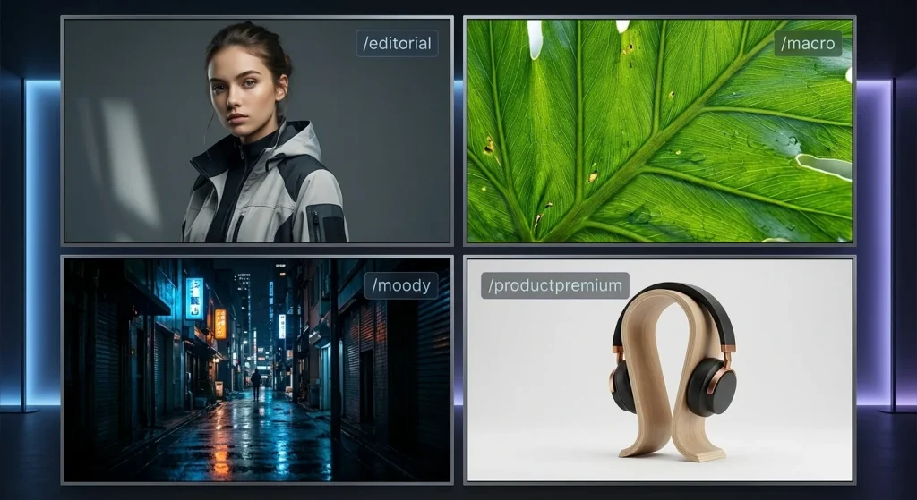 Variación de estilos de fotografía utilizando comandos secretos de ChatGPT para el control visual